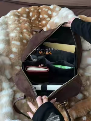 my new obsession 🤎✨ #purse #bag #workbag #whatsinmybag #everydaybag 
