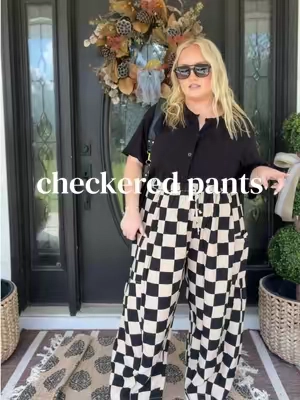 When I tell you SO COMFY!!! #baggypants #checkeredpants #tiktokshopcreatorpicks #fyp #fypシ 