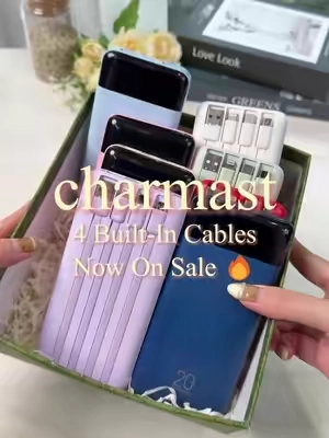Everything I need to stay charged, without the extra cables. 🔋  And it’s currently on sale. 👀🛒 #charmast #powerbank #portablecharger #travelessentials #tiktokshopstockup @tiktok creators 