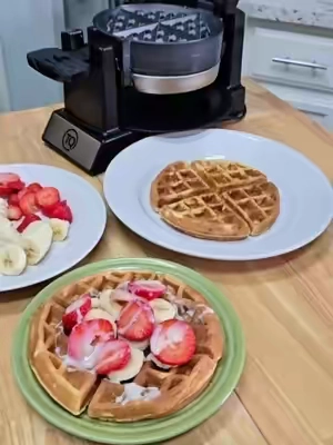 Maquina para waffes, Waffles maker #waffle #wafflemaker #tiktokshopstockup #tiktokshopcreatorpicks #desayuno 