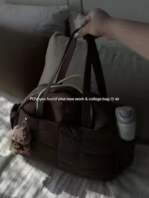 Your tote bag just got an upgrade.🤎💗#everydaybag #sportybag #workbag #bagsmart #handbag 