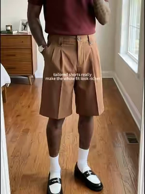 clean fit with no extra effort #dressshorts #tailoredshorts #pleatedshorts #oldmoney #fitcheck