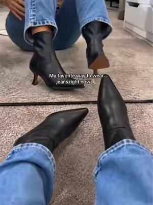Black boots,jeans,done #boots #fallboots #fallshoes #fallstyle #tiktokshopcreatorpicks 