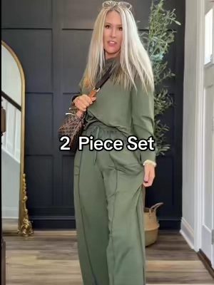 Two piece set!💛 comfortable outfit to throw on and go or lounge in. #twopieceset #falloutfits #comfyoutfit #2pieceset #loungewear @Fisoew Clothing Co. 
