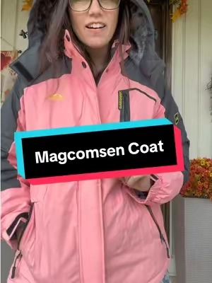 Women's Insulated Fleece-Lined Winter Ski Jacket with Detachable Hood, Waterproof Rating, Ski Pass Pocket, Cell Phone Pocket, Zipper for Mountain Skiing, Snowboarding, Trekking @Magcomsen #coat #wintercoat #skiingtiktok #winteressential #waterproofcoat 