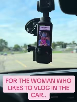 If you vlog from your car, just go ahead and get this 😂 The fact that I can move it around and use it anywhere is EVERYTHING. + free shipping right now 👀 #carmount #cameraaccessories #dji 