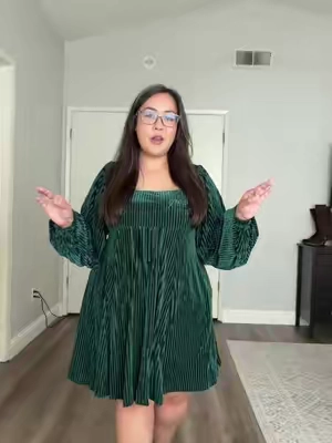 idk I like it but I also feel like it looks odd on me? im not sure #plussizefashion #apronbelly #tiktokshopfalldealsforyou #tiktokshopstockup #holidaydress 