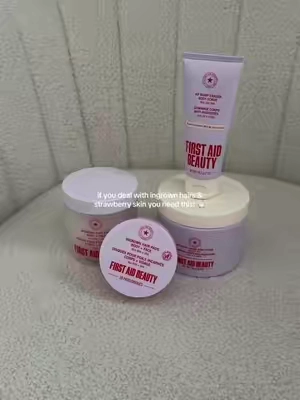 kiss that goodbye 👋 #firstaidbeauty #strawberryskin #ingrownhairs #bodycare #tiktokshopcreatorpicks 
