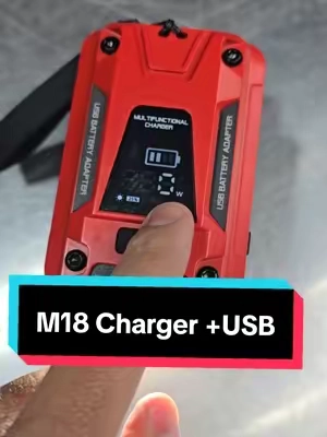 POV: You need fast USB charging and a way to charge your M18 batteries without being stuck at the official charger — this 140W unit does both ⚡ This Azocek M18 140W USB Charger can charge phones, laptops, and tablets while also charging your M18 battery. Perfect for the shop, truck, or job site when you want portable power and a way to top off packs. Charge your devices. Charge your M18. If you already run M18 tools and want a more useful charging setup, this 140W unit is a solid add-on. Drop a ⚡ if you need this! Tap the orange cart 🛒 #M18Tools #140WCharger #Azocek #FastCharging #GarageTools 