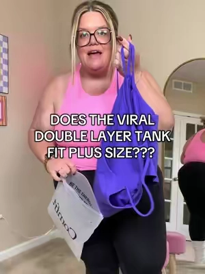 The viral AA crop tank comes up to size 3X. I got it in plus size to see if it would fit and it fits perfectly and even covers all of my back rolls! It's absolutely plus size approved! @Comfrt #tiktokshopstockup #plussize #PlusSizeClothing 