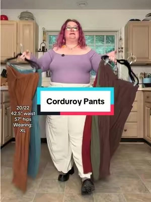 These corduroy pants are perfect for fall and winter! #corduroypants #plussizefashion #plussizefallfashion #sohochic #tiktokshopstockup 
