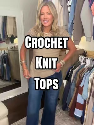 Love these comfy knit tops!! Perfect transition tops to fall! @shewin_official_us #knittops #crochet #worktops #crochettops 