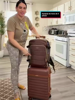 Juego de maletas de viaje UKEIN de 3 piezas: equipaje unisex de policarbonato rígido con maleta de mano de 20 pulgadas, ruedas giratorias silenciosas, candado TSA y mochila práctica; ideal para el regreso a clases, viajes internacionales, inspiración de atuendos para el aeropuerto y videos de preparación de equipaje.#tiktokshopcreatorpicks #equipajedemano #maleta #equipaje #viajes 