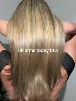 Arm day, but make it hair 💪 Dream Coat for that sleek, glassy blowout ✨ #colorwowdc #armday #hairtok #blowout #hairstyle 