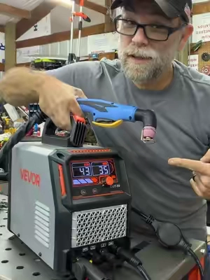 VEVOR 50A Non-Touch Pilot Arc Plasma Cutter, 110V/220V Dual Voltage Digital Display IGBT Inverter Tool, 2T/4T Function, Adjustable PA/PT Time, 10mm 1/2In at 110V, Intelligent Control, Cuts Mesh & Metal, for Home Garage, Repair Workshops.   #plasmacutter #fabrication #metalwork #tiktokshopstockup #tiktokshopcreatorpicks @VEVOR Store 