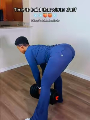 Build rounder, fuller glutes at home 🍑 Adjustable dumbbells make it easy to increase resistance as you get stronger. #gluteworkout #adjustabledumbbells #homeworkout #glutes #FitTok 