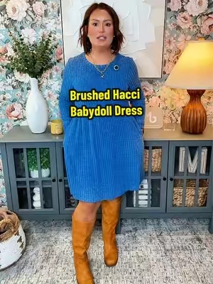I think we’re up to 4 colors on this brushed hacci babydoll dress!  It’s just the easiest throw ‘n go kind of outfit!! 😍 @WIHOLL #dress #babydolldress #fallfashioninspo #wiholl #ttsacl 