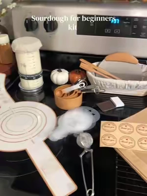 Sourdough TikTok got me and now apparently I’m a bread person 😂🍞 This sourdough starter kit makes getting into sourdough so much less overwhelming because you don’t have to figure out all the tools and order everything separately. Such an easy way to get your sourdough baking supplies together when you’re just learning how to make homemade bread. #sourdoughstarterkit #sourdoughforbeginners #sourdoughbaking #homemadebread #sourdoughtools 