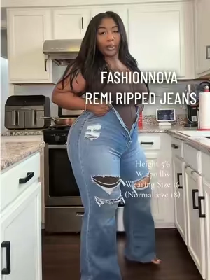 Replying to @💛🌻🫧Ms. Southern 🫧🌻💛 For all my curvy girls with big thighs, these are the jeans you've been asking me about! These are my favorite, the Remi Ripped from Fashion Nova. They are super stretchy and so comfortable. If you’re wondering about sizing, I’m 5’6” and 270 lbs, and I’m wearing a size 16 (my normal size is 18). #CurvyJeans #FashionNova #tiktokshopstockup #PlusSizeFashion #StretchyJeans 