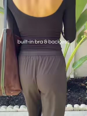 Casual or dressed up this top is the elevated basic you’ll want in every color  ✨ #ogl #backlesstop #builtinbra 
