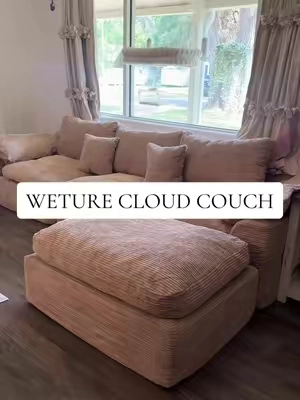 the TikTok cloud couch that completely transformed my living room 🥹🤎 sooo comfy, modular & surprisingly affordable!! ☁️ #cloudcouch #bonelesscouch #livingroomdecor #couch #comfycouch