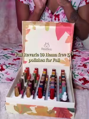 30 Hema free gel polishes "Fall Reverie” by beetles they ATE🍂🧡🍁