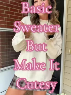 The ruffle sleeves make this basic sweater 10x cuter 🥹🤎 so soft, cozy & easy to dress up or down! Such a good fall staple 🍂 #sweater #oversizedsweater #falloutfitideas #fallfashion #tiktokshopstockup 
