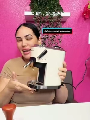 Cafetera espresso portátil QAWTOR con espumador de leche – Máquina de café recargable de 20 bares para cápsulas y café molido, cafetera espresso de viaje «todo en uno» para acampadas, coche y oficina.#tiktokshopcreatorpicks #cafetera #cafeteraportatil #cafe #Home 