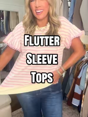 Cutest flutter sleeves!! Work or casual tops! @shewin_official_us #worktops #casualtops #fluttersleeves 