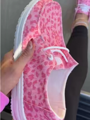 Pink leopard was an immediate YES 💕🐆 The cutest way to make an everyday comfy shoe way more fun. #heydudeshoes #PinkLeopard #WendyShoes #ComfyShoes #womensshoes @HeyDude 