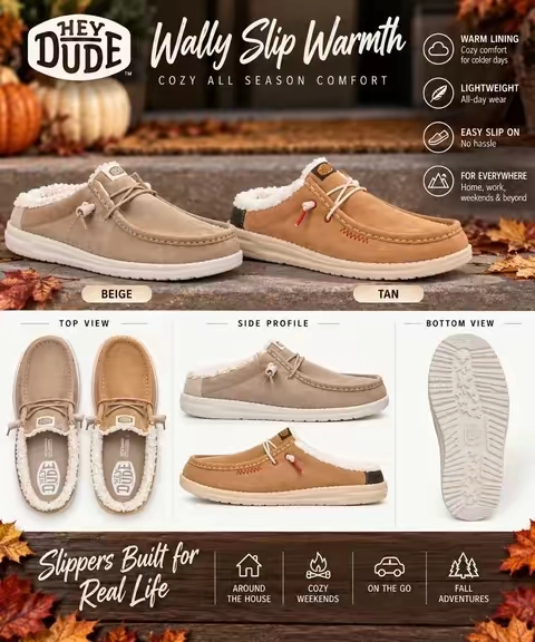 @HeyDude Warmth Suede Slip-On #heydudenewarrivals #heydudeshoes #slipper #fall #winter 