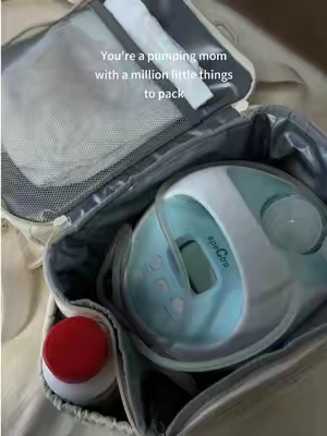 Finally a bag that fits all my pumping essentials!👀✨🍼#bagsmart #pumpingessentials #pumpingmom #newmommusthaves #organization 