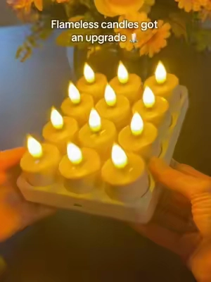 🕯️✨ These rechargeable flameless tea lights give you that cozy candle glow without constantly replacing batteries. They come with a charging station, remote control, timer settings and a realistic flickering flame—perfect for lanterns, centerpieces, shelves and seasonal decor. #FlamelessCandles #RechargeableCandles #TeaLightCandles #HomeDecor #CozyHome  rechargeable flameless candles rechargeable tea lights flameless tea light candles remote control candles timer candles flickering flameless candles rechargeable candle set candle charging station cozy home decor fall home decor