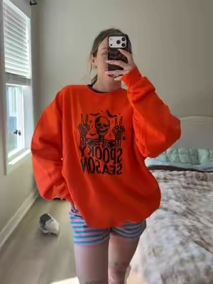 Mystery surprise Halloween sweatshirts! #tiktokshopstockup #halloween #spookyseason #boobasket #fallsweatshirt 