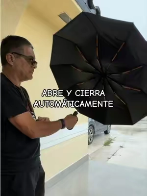 Sunny Umbrella Automatic Folding Umbrella with one-button open and close, a sturdy 10-rib design and a built-in loop buckle for easy carrying. #TikTokShopCreatorPicks #tiktokshopstockup #AutomaticUmbrella #RainEssentials #CarUmbrella