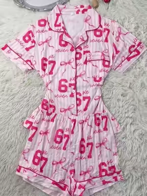 So cute!!! #pajamas #pajamaset #comfortable #67 #solid #tiktokshopbalckfriday #tiktokshopcreatorpicks 