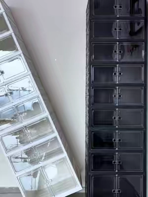 ✌️Tool-free foldable design, set up instantly, perfect for renters. #shoecabinet #shoestorage #spacesaver  #tiktokshop#fyp 