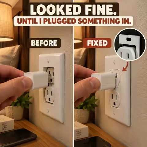 One of those tiny house problems you ignore because everything looks fine. Then you plug something in and the whole outlet sinks back into the wall. 🙃
This was a much smaller fix than I expected. #toolupgrade #outletrepair #DIYhome #homeimprovement #homefix #DIYrepair #homeowner #handytools #fixit