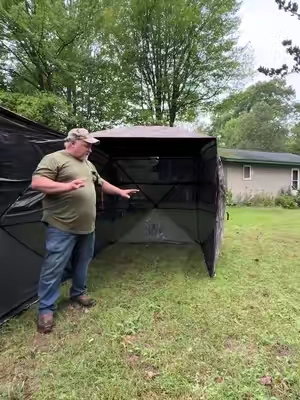 In affordable see-through hunting blind From Vevor. 4-5 person. 360° of vision. Great price and right now there’s free shipping. Grab yours while they’re still in stock. ##hunting##deerhunting##deerseason##turkeyhunting