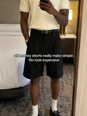 easy upscale summer look #dressshorts #tailoredshorts #suitshorts #streetwear #fitcheck  