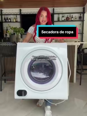 La secadora compacta que te puede resolver muchísimo en espacios pequeños 🤍 Ideal para apartamento, RV, dormitorio o un laundry donde no quieras ocupar tanto espacio. #portabledryer#compactdryer#tiktokshopcreatorpicks #mimodryer#laundryhack  