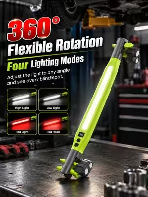 This hands-free magnetic LED light is the perfect gift for dad. 3000LM bright, stick it on the hood, hang under car or clip for camping. Red warning mode for roadside emergency. 5200mAh rechargeable battery with Type-C fast charge. Great for garage repairs, camping and car breakdowns. Early bird sale now, limited stock. #GarageTools #LEDWorkLight #DadGift #AutoRepair #CampingGear  