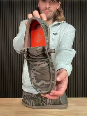 HeyDude just dropped a new version of the bottomland Wally! #heydudeshoes #bottomland #mossyoak #hunter #huntingseason 