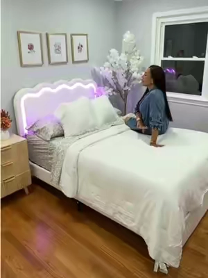Camita de princesa con luz LED #Home #homefurniture #casa #bedding 