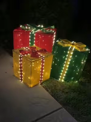 👀👀👀 don’t just add to cart, these are going fast #christmas #prelitgiftboxes #presents #outdoorchristmasdecor 
