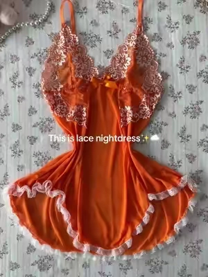A little sexy nightgown for sleepwear!!! >>> anyway it's so soft and smooth!!! #nightdress #nightgown #sleepwear #tiktokshopblackfriday #dealsforyoudays 