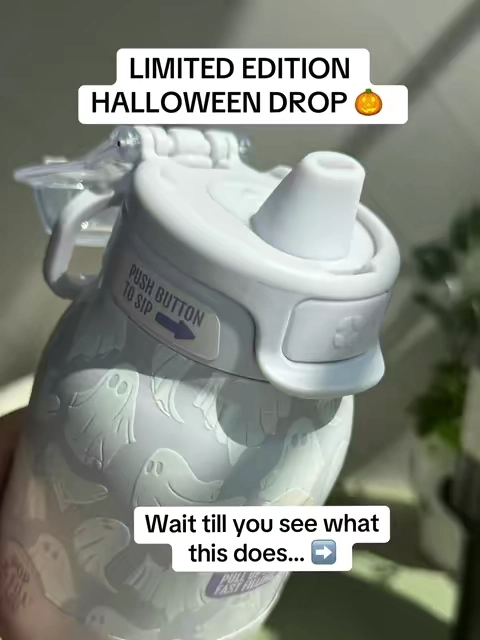 Yall better run and grab these Halloween tumblers  from @Ello Products before they sell out! #halloweencup #halloweentumbler #waterbottles #tumblerwithstraw #strawcup 