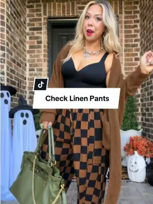 This color is Back in Stock!!!🤎 @UEU #linenpants #midsizeoutfits #falloutfits #tiktokshopstockup 