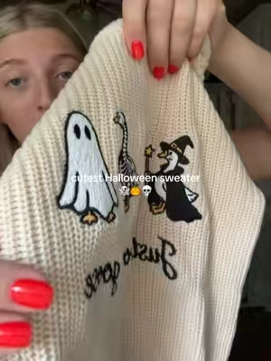 Halloween sweater for toddlers. So cute! #toddlersoftiktok #MomsofTikTok #halloween 