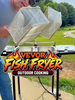 VEVOR Outdoor Propane Deep Fryer with Dual Burners | Fish Fryer & Turkey Fryer Station DESCRIPTION: Take outdoor cooking to the next level with this VEVOR propane deep fryer station. The dual-burner setup lets you fry fish, french fries, chicken, onion rings, seafood and more at the same time. With fryer baskets, side prep areas and an outdoor cooking station design, it’s a great setup for fish fries, backyard cookouts, tailgating, camping and family gatherings. #FishFryer #PropaneFryer #OutdoorCooking #FishFry #VEVOR KEYWORDS: VEVOR fish fryer, outdoor propane deep fryer, propane fish fryer, dual burner fryer, double burner deep fryer, outdoor fryer station, fish frying station, turkey fryer, chicken fryer, french fry cooker, seafood fryer, backyard cooking, outdoor cooking station, fish fry equipment, tailgate cooking, camping cooking equipment, propane cooking station, outdoor kitchen fryer